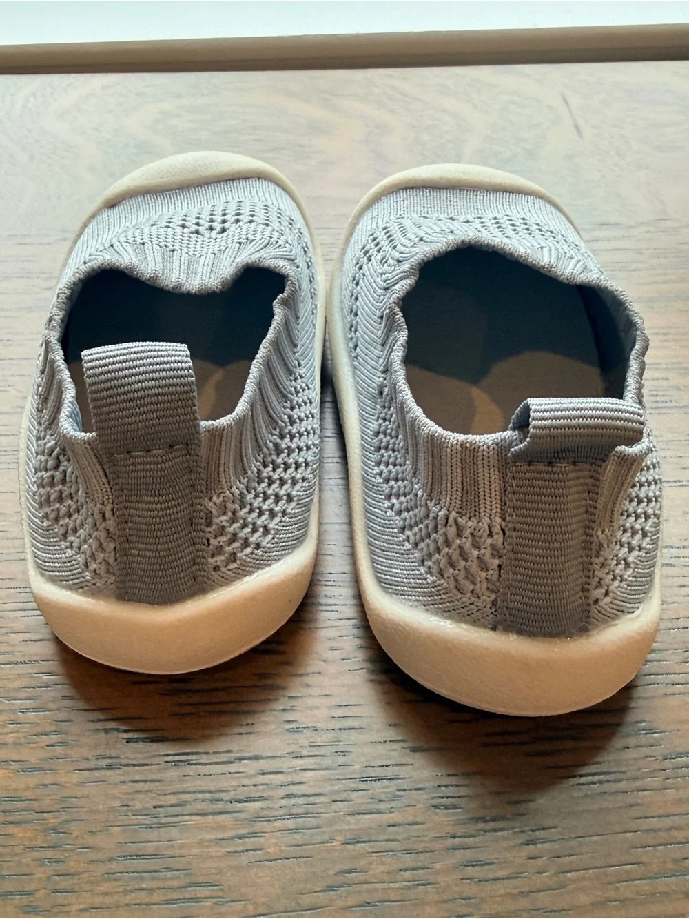 Alex + Nova Skipper Mesh Baby First Walker Sneaker Shoes - Grey- size 5